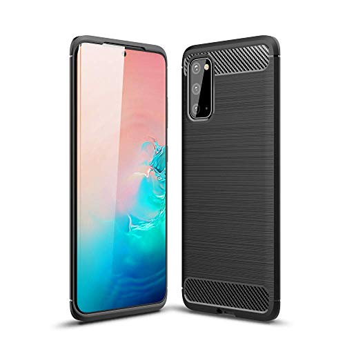 CoverKingz Handyhülle für Samsung Galaxy S20 [6,2 Zoll] - Silikon Handy Hülle im Carbon Design - Soft Case Phone Cover Schwarz von CoverKingz