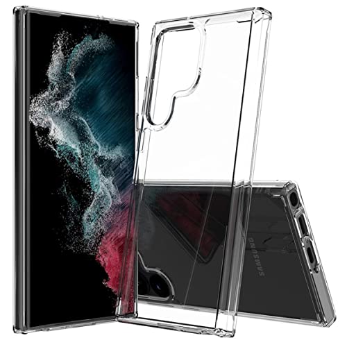 CoverKingz Handyhülle für Samsung Galaxy S23 Ultra - Stoßfeste Handy Hülle mit Kameraschutz Galaxy S23 Ultra - Slim Hybrid Case Transparent - Clear Cover von CoverKingz