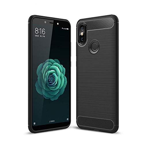 CoverKingz Handyhülle für Xiaomi Mi A2 - Silikon Handy Hülle im Carbon Design - Soft Case Phone Cover Schwarz von CoverKingz