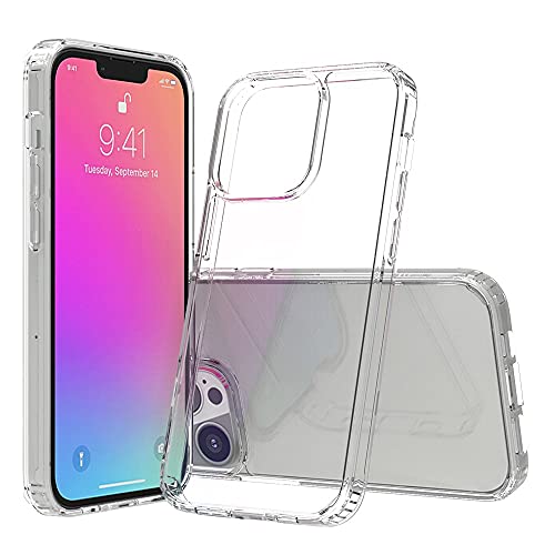 CoverKingz Handyhülle für iPhone 13 Pro [6,1 Zoll] - Stoßfeste Handy Hülle mit Kameraschutz - Slim Hybrid Case Transparent Clear Cover von CoverKingz