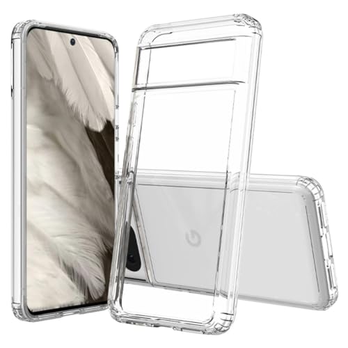 CoverKingz Handyhülle kompatibel mit Google Pixel 8 - Stoßfeste Handy Hülle mit Kameraschutz - Silikon/Acryl Cover Clear - Slim Hybrid Case Transparent von CoverKingz