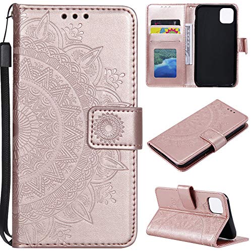 CoverKingz Handyhülle kompatibel mit Samsung Galaxy A22 5G - Handytasche mit Kartenfach Klapphülle Case - Handy Hülle klappbar Motiv Mandala Rosegold CoverKingz Handyhülle kompatibel mit Samsung Galaxy A22 5G - Handytasche mit Kartenfach Klapphülle Case - Handy Hülle klappbar Motiv Mandala Rosegold von CoverKingz