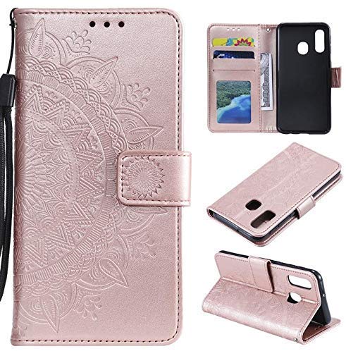 CoverKingz Handyhülle kompatibel mit Samsung Galaxy A40 - Handytasche mit Kartenfach Klapphülle Case - Handy Hülle klappbar Motiv Mandala Rosegold CoverKingz Handyhülle kompatibel mit Samsung Galaxy A40 - Handytasche mit Kartenfach Klapphülle Case - Handy Hülle klappbar Motiv Mandala Rosegold von CoverKingz