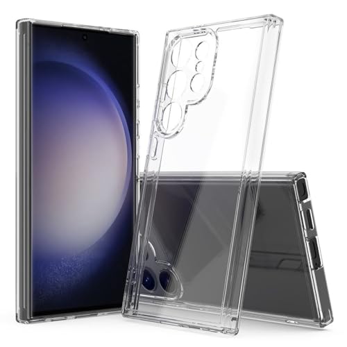 CoverKingz Handyhülle kompatibel mit Samsung Galaxy S24 Ultra - Stoßfeste Handy Hülle mit Kameraschutz - Silikon/Acryl Cover Clear - Slim Hybrid Case Transparent von CoverKingz