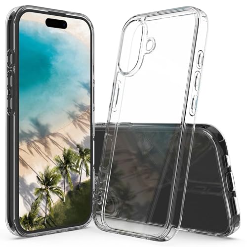 CoverKingz Handyhülle kompatibel mit iPhone 16 Plus - Stoßfeste Handy Hülle mit Kameraschutz - Silikon/Acryl Cover Clear - Slim Hybrid Case Transparent von CoverKingz