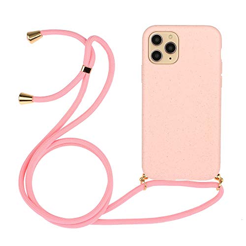 CoverKingz Handykette kompatibel mit iPhone 12 / iPhone 12 Pro [6,1 Zoll] - Handyhülle Necklace Case Silikonhülle Cover - Handy Hülle zum Umhängen Rosa von CoverKingz