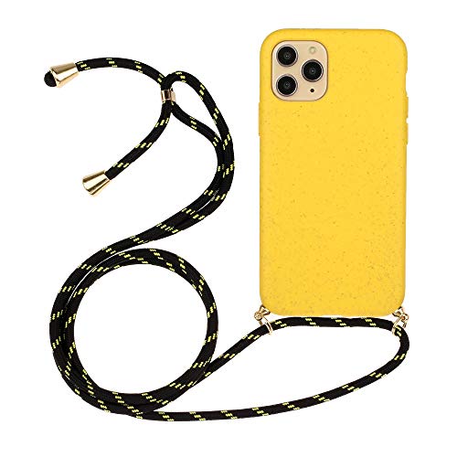 CoverKingz Handykette kompatibel mit iPhone 13 Mini - Handyhülle Case Schutzhülle Silikonhülle Cover - Handy Hülle zum Umhängen Gelb von CoverKingz