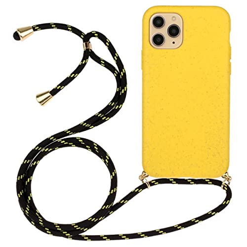 CoverKingz Handykette kompatibel mit iPhone 14 Pro - Handyhülle Case Schutzhülle Silikonhülle Cover - Handy Hülle zum Umhängen Gelb von CoverKingz