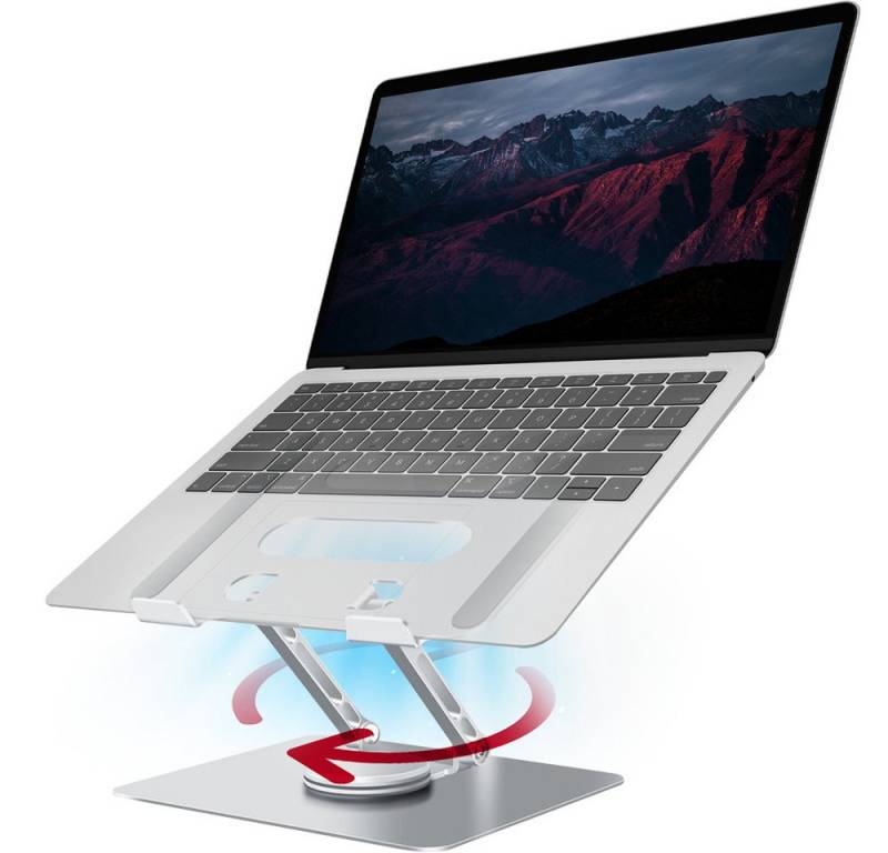 CoverKingz Laptop Ständer Höhenverstellbar mit 360° drehbarer Basis 10-17 silber Laptop-Ständer von CoverKingz