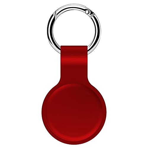 CoverKingz Schlüsselanhänger kompatibel mit AirTags 2021 - Spritzwassergeschützes Air Tag Cover - Kratzfeste Airtag Hülle - Soft Silicone Protective Case - Silikon Schutzhülle Holder Etui Rot von CoverKingz