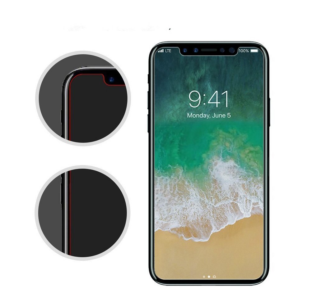 CoverKingz Schutzfolie Display Schutzglas für Apple iPhone X /iPhone Xs 9H Hartglas Full von CoverKingz