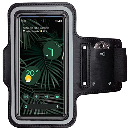 CoverKingz Sportarmband für Google Pixel 6 Pro - Armtasche mit Schlüsselfach Oberarm Halterung - Sport Laufarmband Handy Armband Schwarz CoverKingz Sportarmband für Google Pixel 6 Pro - Armtasche mit Schlüsselfach Oberarm Halterung - Sport Laufarmband Handy Armband Schwarz von CoverKingz