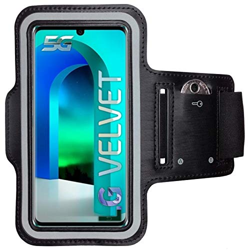 CoverKingz Sportarmband für LG Velvet - Armtasche mit Schlüsselfach Oberarm Halterung - Sport Laufarmband Handy Armband Schwarz CoverKingz Sportarmband für LG Velvet - Armtasche mit Schlüsselfach Oberarm Halterung - Sport Laufarmband Handy Armband Schwarz von CoverKingz