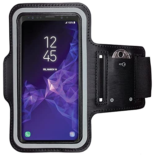 CoverKingz Sportarmband für Samsung Galaxy S9 Plus - Armtasche mit Schlüsselfach Oberarm Halterung - Sport Laufarmband Handy Armband Schwarz von CoverKingz