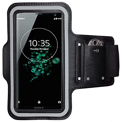 CoverKingz Sportarmband für Sony Xperia XZ3 - Armtasche mit Schlüsselfach Oberarm Halterung - Sport Laufarmband Handy Armband Schwarz von CoverKingz