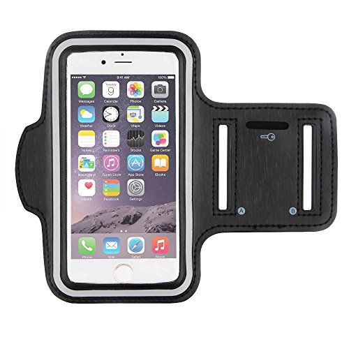 CoverKingz Sportarmband für iPhone 8 Plus/iPhone 7 Plus - Armtasche mit Schlüsselfach Oberarm Halterung - Sport Laufarmband Handy Armband Schwarz von CoverKingz