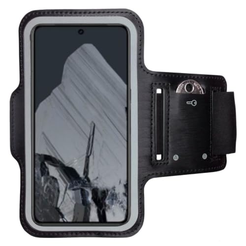 CoverKingz Sportarmband kompatibel mit Google Pixel 8 - Armtasche mit Schlüsselfach Oberarm Halterung - Sport Laufarmband Handy Armband Schwarz von CoverKingz