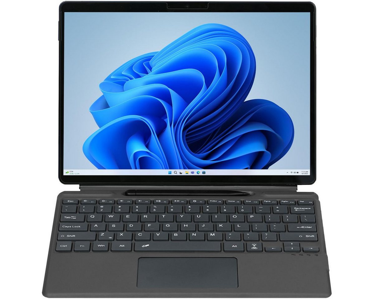 CoverKingz Tastatur für Microsoft Surface Pro 9/8/X magnetisches Type Cover LED PC-Tastatur von CoverKingz