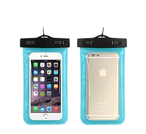 CoverKingz Wasserschutz Hülle für iPhone X/Xr/Xs/5/6/7/8 Plus Galaxy S10/S9/S8/S7/S6 bis 15,5 cm universal wasserdichte Handyhülle Blau von CoverKingz