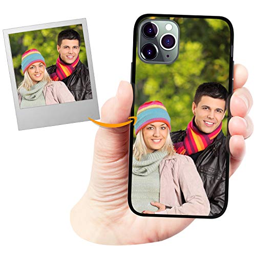 Coverpersonalizzate.it Personalisierte biologische Hülle Schwarz Mit Geringer Umweltbelastung Für Apple iPhone 11 Pro - Halbharte Schwarze Case - Hochwertiger Druck von Coverpersonalizzate.it