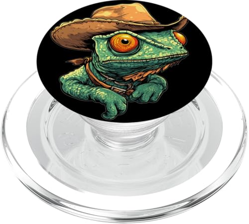 Awesome Rodeo Chamäleon mit Cowboyhut für Eidechsenliebhaber PopSockets PopGrip für MagSafe Awesome Rodeo Chamäleon mit Cowboyhut für Eidechsenliebhaber PopSockets PopGrip für MagSafe von Cowboy Chameleon