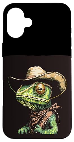 Chamäleon Outlaw mit coolem Hut für Rodeo und Eidechsen Fans Hülle für iPhone 16 Plus Chamäleon Outlaw mit coolem Hut für Rodeo und Eidechsen Fans Hülle für iPhone 16 Plus von Cowboy Chameleon