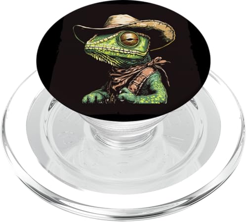 Chamäleon Outlaw mit coolem Hut für Rodeo und Eidechsen Fans PopSockets PopGrip für MagSafe Chamäleon Outlaw mit coolem Hut für Rodeo und Eidechsen Fans PopSockets PopGrip für MagSafe von Cowboy Chameleon
