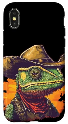 Cowboyhut Chamäleon Owning the Day für Jungen und Mädchen Hülle für iPhone X/XS Cowboyhut Chamäleon Owning the Day für Jungen und Mädchen Hülle für iPhone X/XS von Cowboy Chameleon