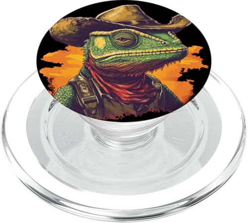 Cowboyhut Chamäleon Owning the Day für Jungen und Mädchen PopSockets PopGrip für MagSafe Cowboyhut Chamäleon Owning the Day für Jungen und Mädchen PopSockets PopGrip für MagSafe von Cowboy Chameleon