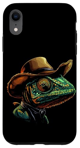 Cowboyhut trifft auf buntes Reptilienkostüm für Jungen und Mädchen Hülle für iPhone XR Cowboyhut trifft auf buntes Reptilienkostüm für Jungen und Mädchen Hülle für iPhone XR von Cowboy Chameleon