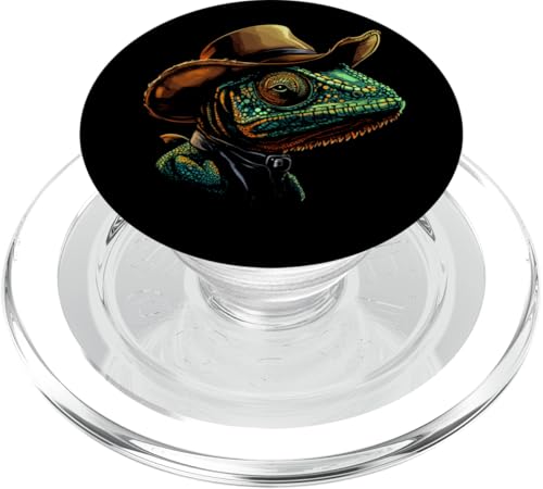 Cowboyhut trifft auf buntes Reptilienkostüm für Jungen und Mädchen PopSockets PopGrip für MagSafe Cowboyhut trifft auf buntes Reptilienkostüm für Jungen und Mädchen PopSockets PopGrip für MagSafe von Cowboy Chameleon