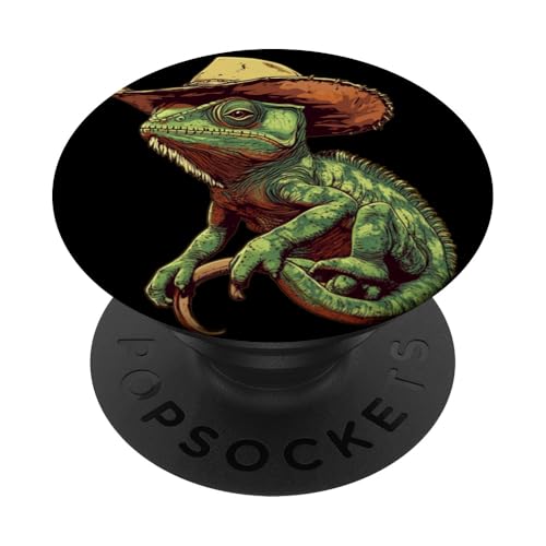 Desert Dust and a Crowned Cowboy Chamäleon PopSockets Klebender PopGrip Desert Dust and a Crowned Cowboy Chamäleon PopSockets Klebender PopGrip von Cowboy Chameleon