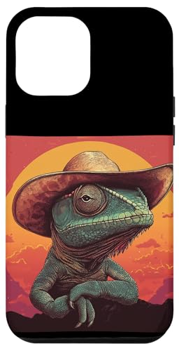 Fertig zum Lasso mit diesem Cowboy-Echsen- und Sonnenuntergang-Outfit Hülle für iPhone 12 Pro Max Fertig zum Lasso mit diesem Cowboy-Echsen- und Sonnenuntergang-Outfit Hülle für iPhone 12 Pro Max von Cowboy Chameleon