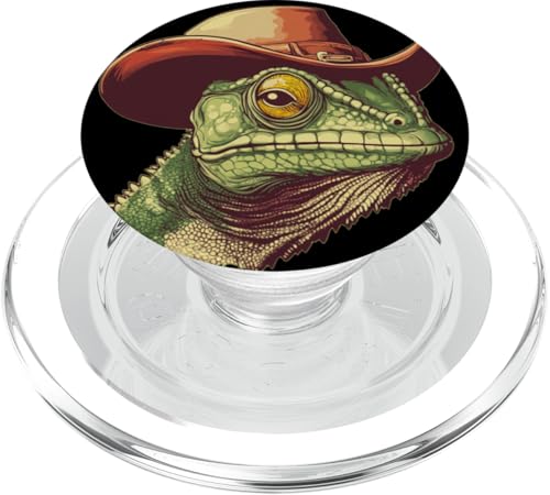 Hübsches Chamäleon im Cowboy-Kostüm für Erwachsene und Kinder PopSockets PopGrip für MagSafe Hübsches Chamäleon im Cowboy-Kostüm für Erwachsene und Kinder PopSockets PopGrip für MagSafe von Cowboy Chameleon