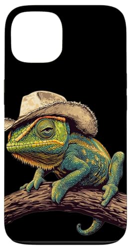 Hübsches Chamäleon mit Sporen und Stil Kostüm Hülle für iPhone 13 Hübsches Chamäleon mit Sporen und Stil Kostüm Hülle für iPhone 13 von Cowboy Chameleon