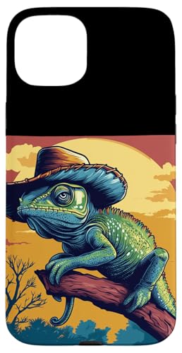 Lustiges Chamäleon Rocking a Cowboy Look Hülle für iPhone 15 Plus Lustiges Chamäleon Rocking a Cowboy Look Hülle für iPhone 15 Plus von Cowboy Chameleon