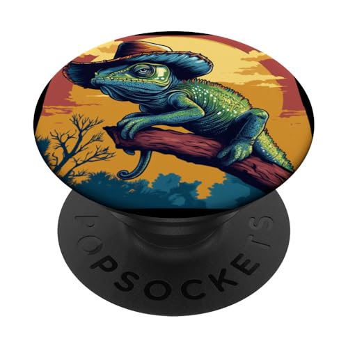 Lustiges Chamäleon Rocking a Cowboy Look PopSockets Klebender PopGrip Lustiges Chamäleon Rocking a Cowboy Look PopSockets Klebender PopGrip von Cowboy Chameleon