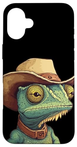 Lustiges Ranch-Leben mit Chamäleon-Twist, für Reptilienliebhaber Hülle für iPhone 16 Plus Lustiges Ranch-Leben mit Chamäleon-Twist, für Reptilienliebhaber Hülle für iPhone 16 Plus von Cowboy Chameleon