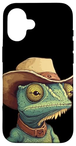 Lustiges Ranch-Leben mit Chamäleon-Twist, für Reptilienliebhaber Hülle für iPhone 16 Lustiges Ranch-Leben mit Chamäleon-Twist, für Reptilienliebhaber Hülle für iPhone 16 von Cowboy Chameleon