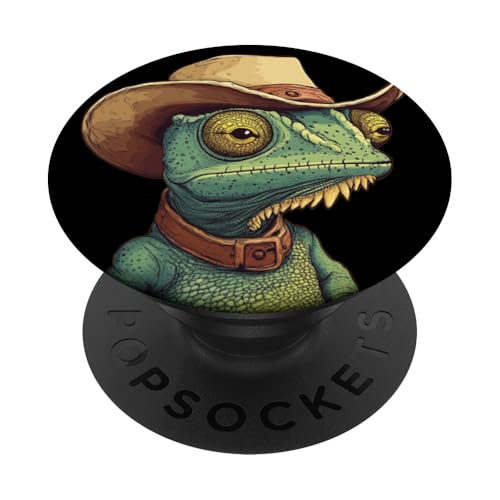 Lustiges Ranch-Leben mit Chamäleon-Twist, für Reptilienliebhaber PopSockets Klebender PopGrip Lustiges Ranch-Leben mit Chamäleon-Twist, für Reptilienliebhaber PopSockets Klebender PopGrip von Cowboy Chameleon