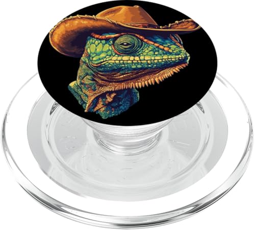 Nice Lizard Rodeo beginnt mit diesem Cowboyhut PopSockets PopGrip für MagSafe Nice Lizard Rodeo beginnt mit diesem Cowboyhut PopSockets PopGrip für MagSafe von Cowboy Chameleon