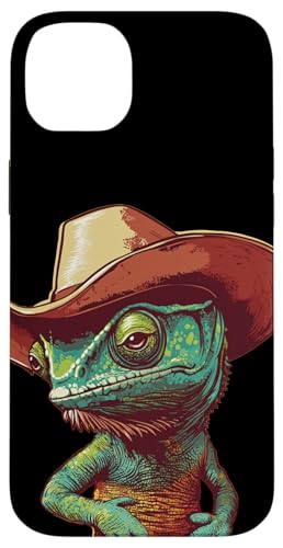 Niedliches Chamäleon-Gesicht mit Cowboyhut für Ranch-Liebhaber Hülle für iPhone 14 Plus Niedliches Chamäleon-Gesicht mit Cowboyhut für Ranch-Liebhaber Hülle für iPhone 14 Plus von Cowboy Chameleon