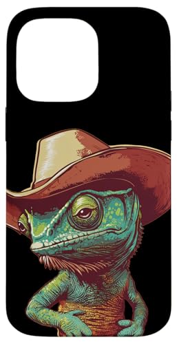 Niedliches Chamäleon-Gesicht mit Cowboyhut für Ranch-Liebhaber Hülle für iPhone 14 Pro Max Niedliches Chamäleon-Gesicht mit Cowboyhut für Ranch-Liebhaber Hülle für iPhone 14 Pro Max von Cowboy Chameleon