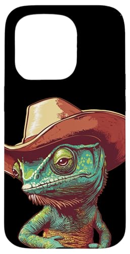 Niedliches Chamäleon-Gesicht mit Cowboyhut für Ranch-Liebhaber Hülle für iPhone 15 Pro Niedliches Chamäleon-Gesicht mit Cowboyhut für Ranch-Liebhaber Hülle für iPhone 15 Pro von Cowboy Chameleon