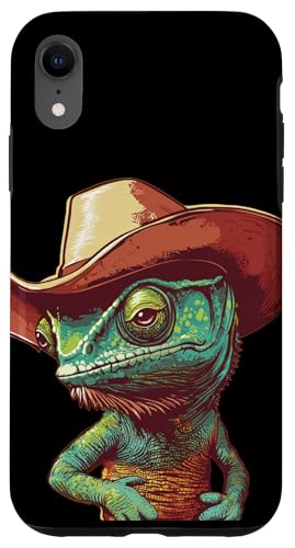 Niedliches Chamäleon-Gesicht mit Cowboyhut für Ranch-Liebhaber Hülle für iPhone XR Niedliches Chamäleon-Gesicht mit Cowboyhut für Ranch-Liebhaber Hülle für iPhone XR von Cowboy Chameleon