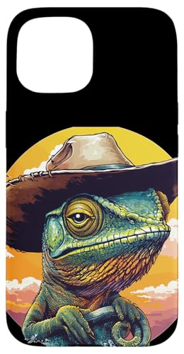 Satteln Sie sich mit diesem Cowboy-Chamäleon für Reptilienliebhaber Hülle für iPhone 15 Satteln Sie sich mit diesem Cowboy-Chamäleon für Reptilienliebhaber Hülle für iPhone 15 von Cowboy Chameleon