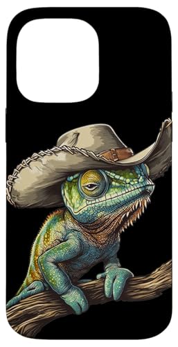 Western Desert Days with a Chamäleon Twist Hülle für iPhone 14 Pro Max von Cowboy Chameleon