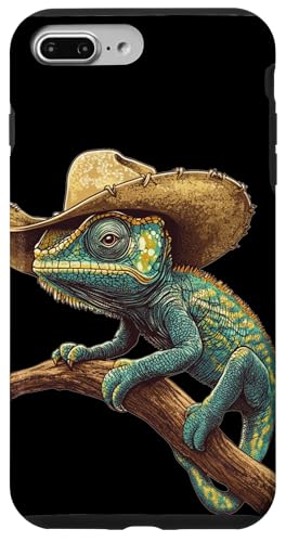 Wild West Fun mit Chamäleonstern für Reptilienliebhaber Hülle für iPhone 7 Plus/8 Plus von Cowboy Chameleon
