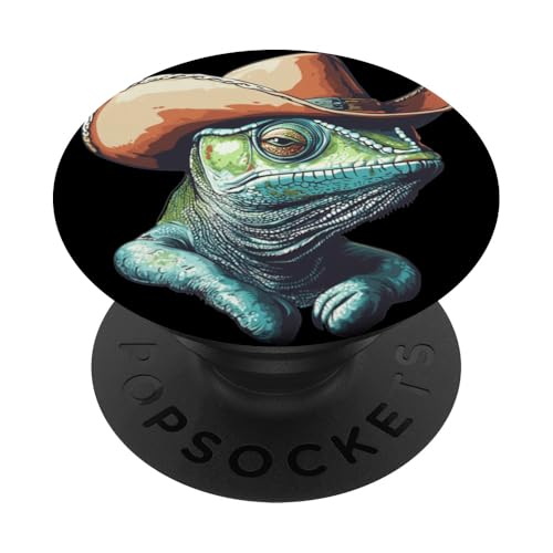 Wüstenhumor mit diesem Cowboy-Chamäleon-Kostüm PopSockets Klebender PopGrip Wüstenhumor mit diesem Cowboy-Chamäleon-Kostüm PopSockets Klebender PopGrip von Cowboy Chameleon