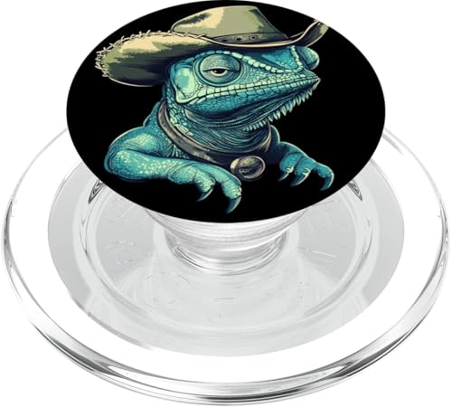 Wüstenkönig Chamäleon im vollen Rodeo-Modus Kostüm PopSockets PopGrip für MagSafe Wüstenkönig Chamäleon im vollen Rodeo-Modus Kostüm PopSockets PopGrip für MagSafe von Cowboy Chameleon